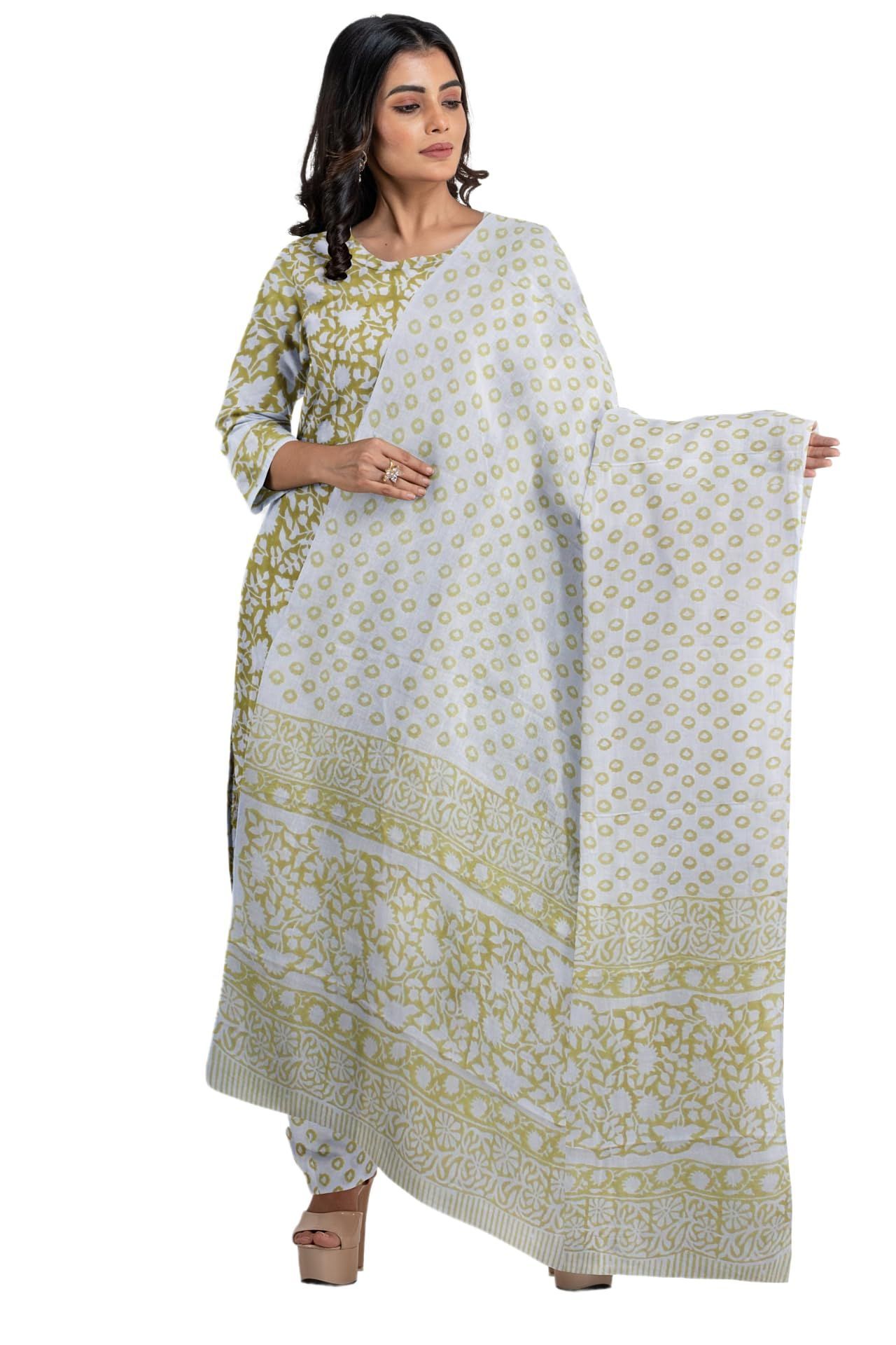 Garvi Gurjari (A Gujarat Govt Enterprise Hand Block Print Cotton Dress Material/Salwar Suit(GGCBPSS20)