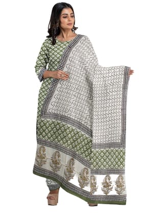 Garvi Gurjari (A Gujarat Govt Enterprise Hand Block Print Cotton Dress Material/Salwar Suit(GGCBPSS16)