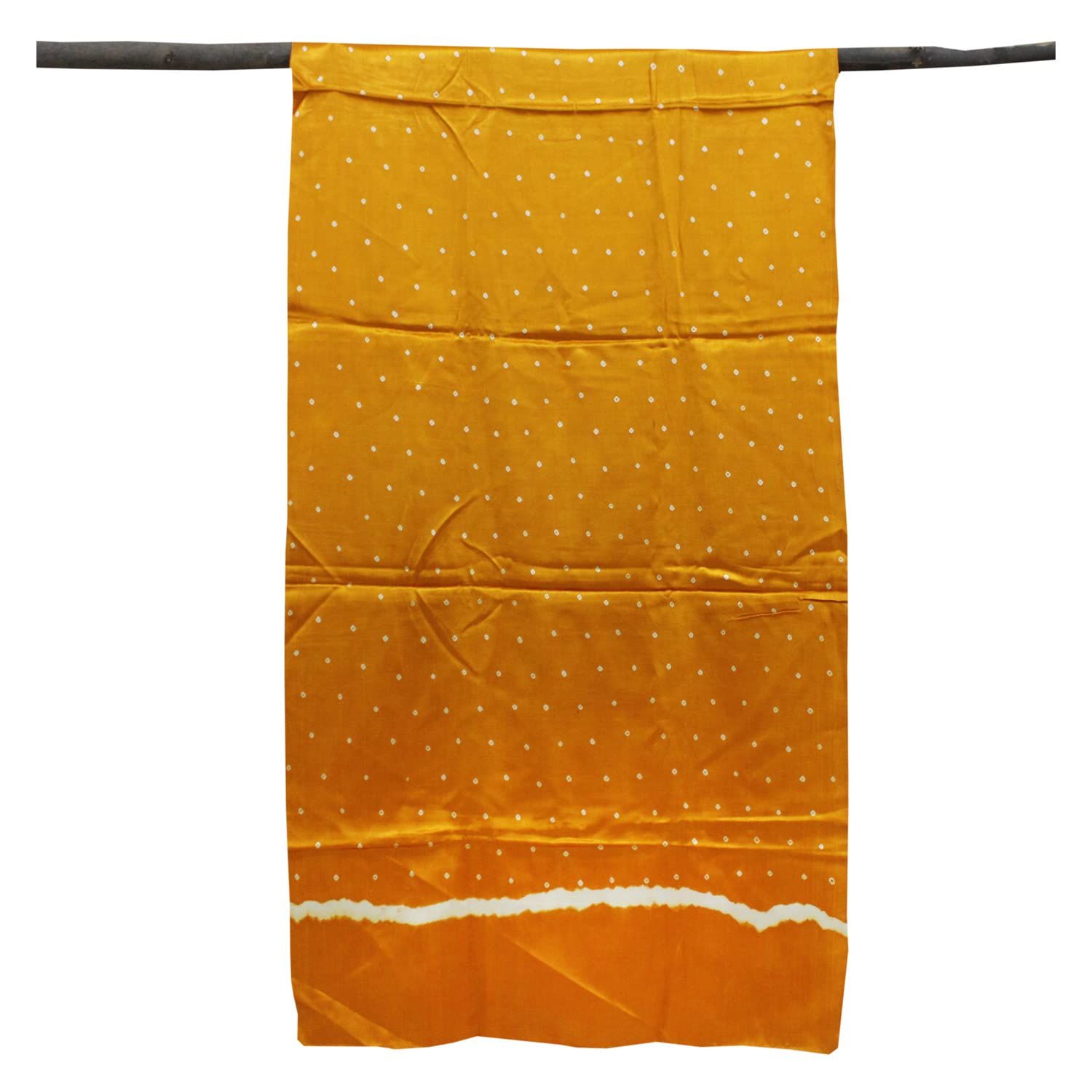 Garvi Gurjari (A Gujarat Govt Enterprise Yellow Mashru Silk Handwoven Bandhani Dupatta(GGCMSBS07)