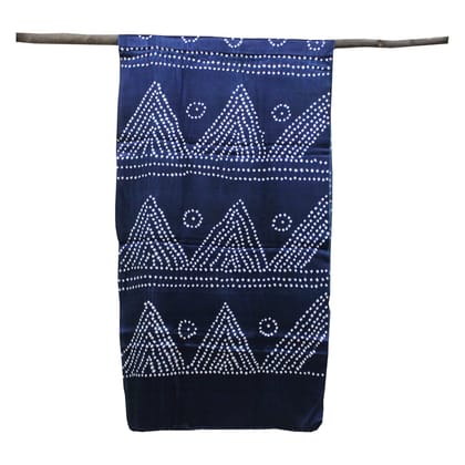 Garvi Gurjari (A Gujarat Govt Enterprise Aegean Blue Mashru Silk Handwoven Bandhani Dupatta(GGCMSBS04)