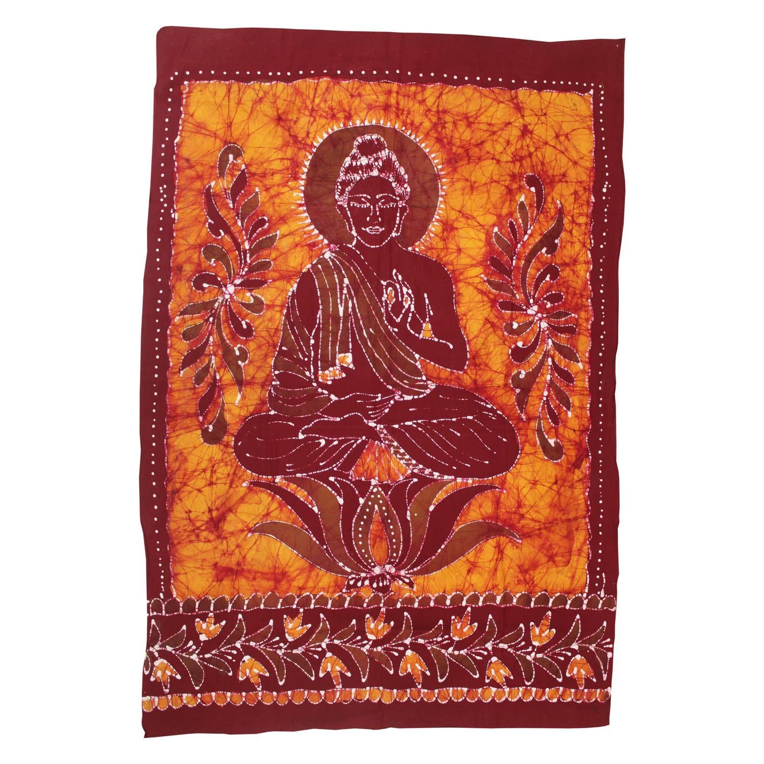 Garvi Gurjari (A Gujarat Govt Enterprise Handpainted Batik Painting Tapestry Cotton Wall Piece/Lord Buddha Painting