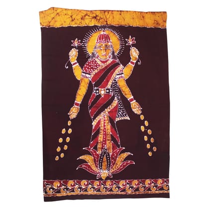 Garvi Gurjari (A Gujarat Govt Enterprise Handpainted Batik Painting Tapestry Cotton Wall Piece/Goddess Laxmi Painting