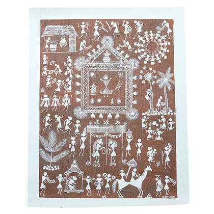 Garvi Gurjari (A Gujarat Govt Enterprise Brown Warli Painting