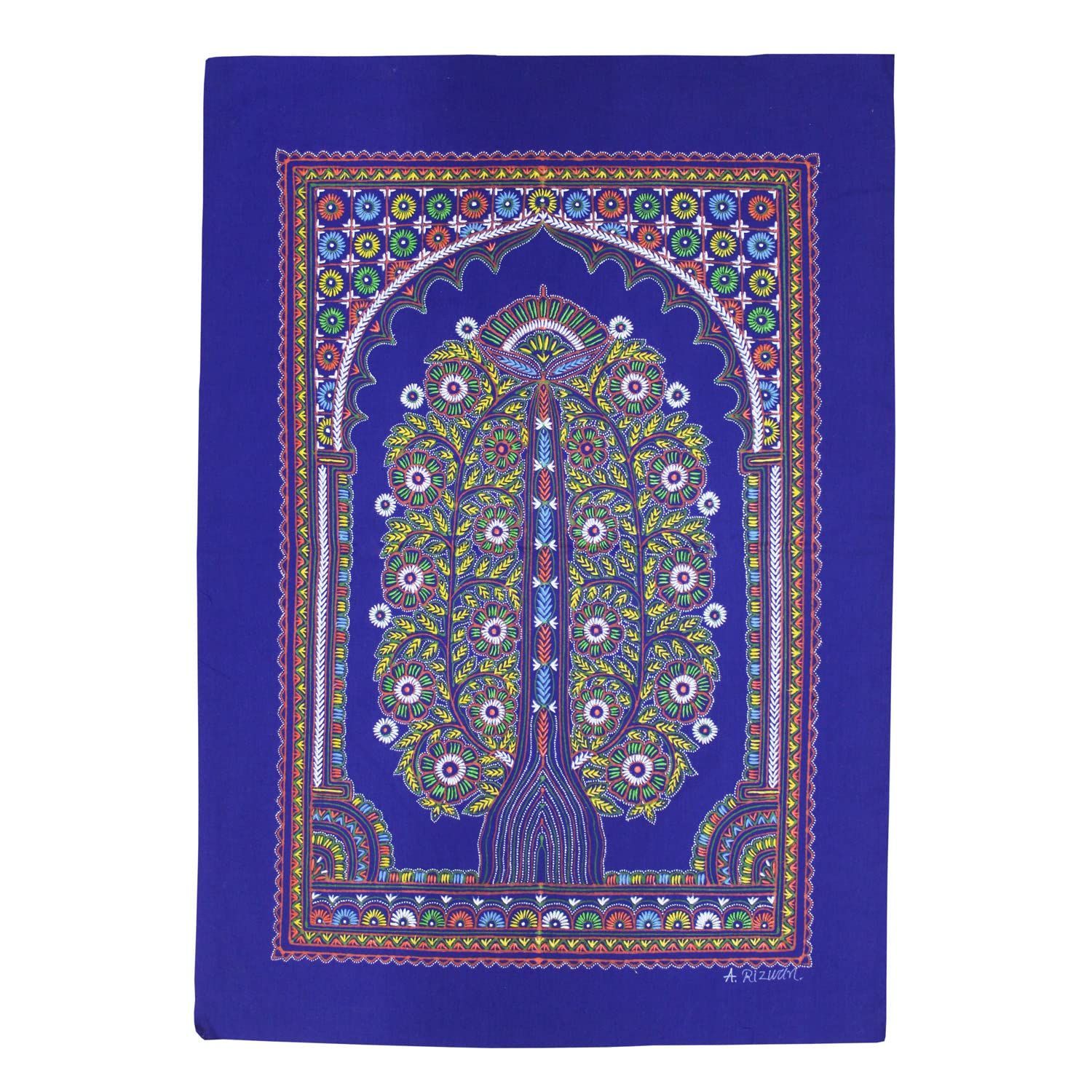 Garvi Gurjari (A Gujarat Govt Enterprise Handmade Rogan Painting - Blue(GGCHRP15)