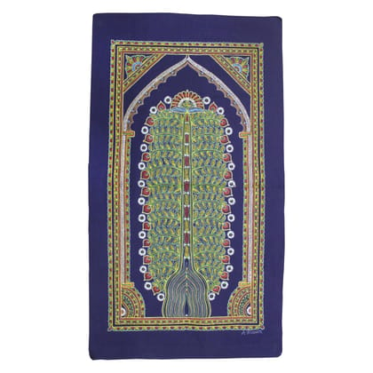 Garvi Gurjari (A Gujarat Govt Enterprise Handmade Rogan Painting - Navy Blue(GGCHRP05)