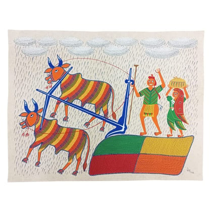 Garvi Gurjari (A Gujarat Govt Enterprise Handpainted Farmer Pithora Art Painting