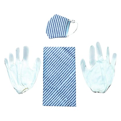 Garvi Gurjari (A Gujarat Govt Enterprise Blue Unisex Glove