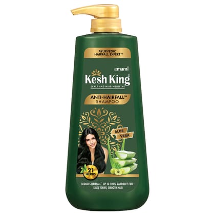 Kesh King Ayurvedic Anti Hairfall Shampoo| Reduces hairfall | 21 Natural Ingredients |No Paraben & No Silicon | With the goodness of Aloe Vera, Bhringraja and Amla for Silky, Shiney - 600 ml