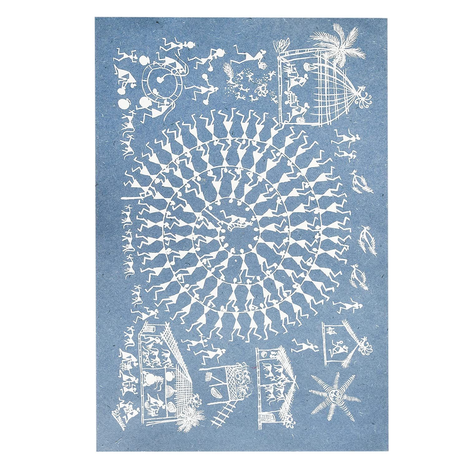 Garvi Gurjari (A Gujarat Govt Enterprise) Blue Warli Painting