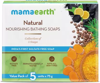 Mamaearth Natural Nourishing Bathing Soap - 5x75g