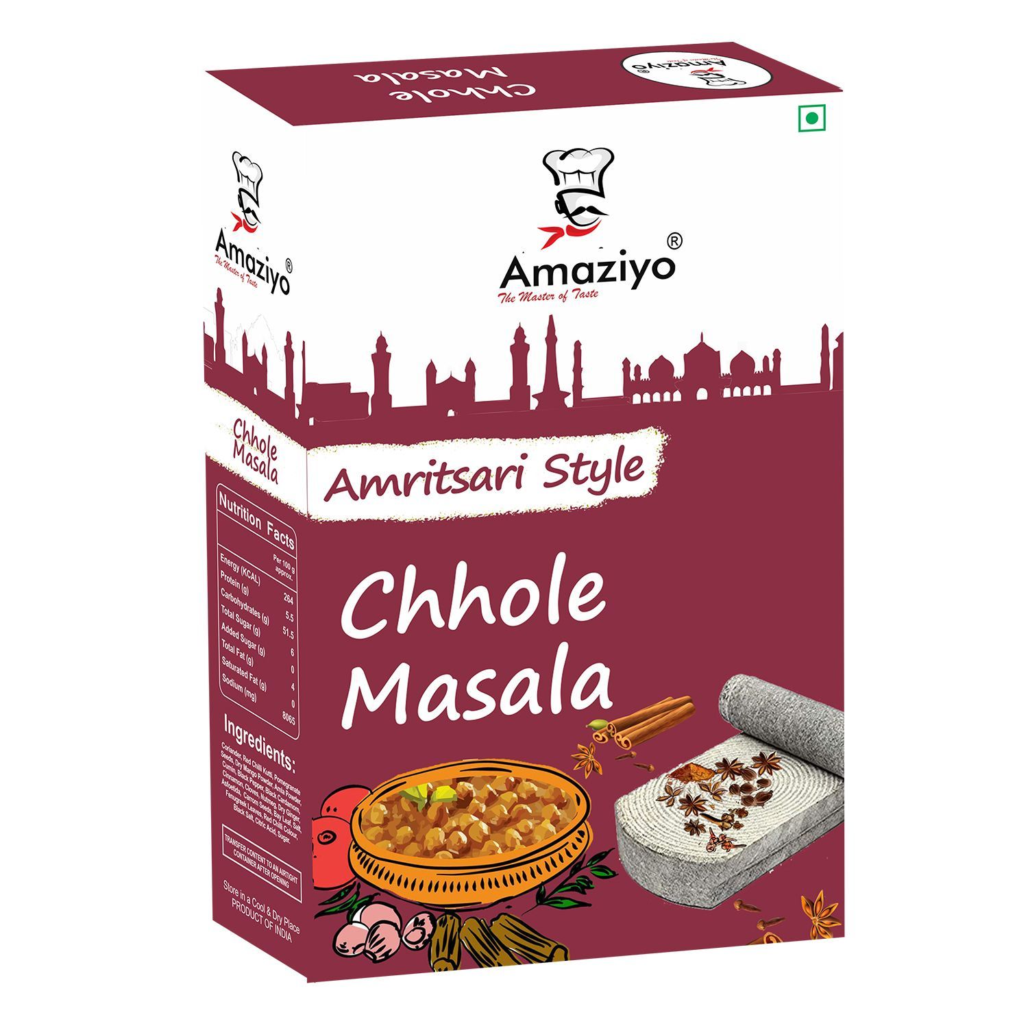 Amaziyo Chhole Masala 50g Box