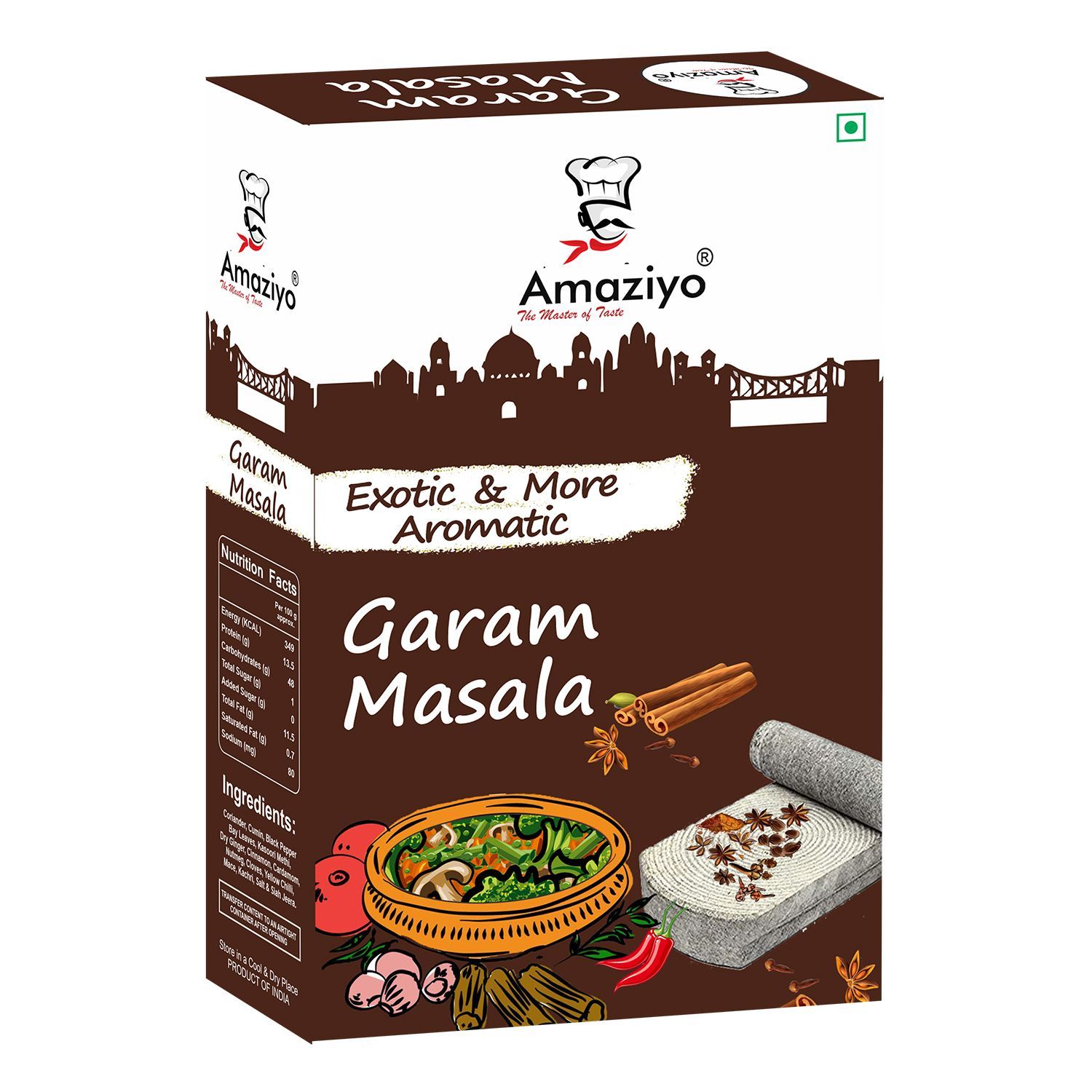 Amaziyo Garam Masala Powder 50g Box