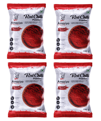 Amaziyo Spices Red Chilli Powder 400g |100 g x 4 Pack