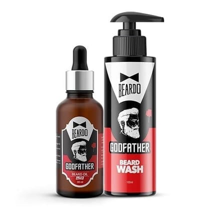 Beardo Godfather Combo (Godfather Oil 30ml, Godfather Wash 100ml)