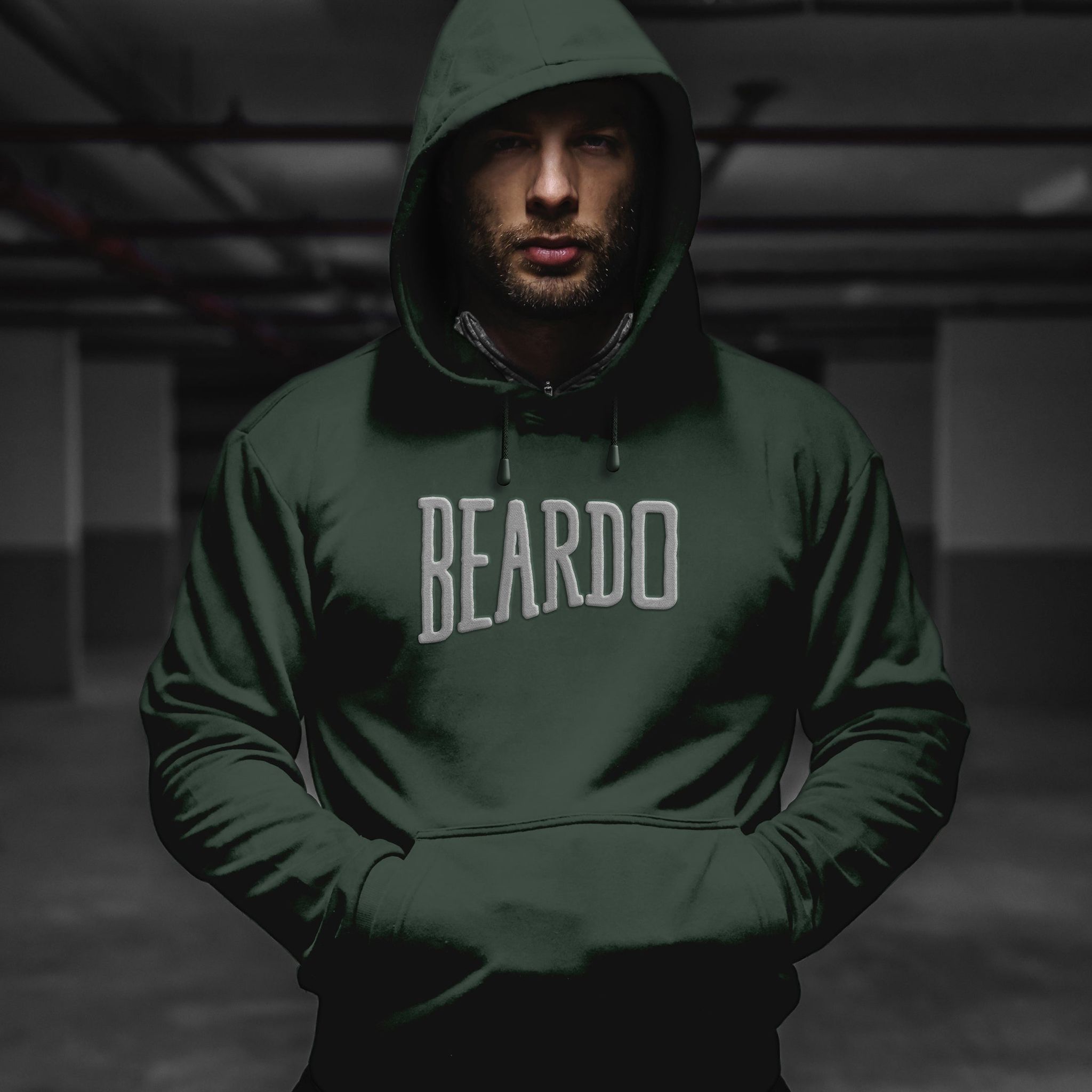 Beardo Lion Heart Hoodie Green