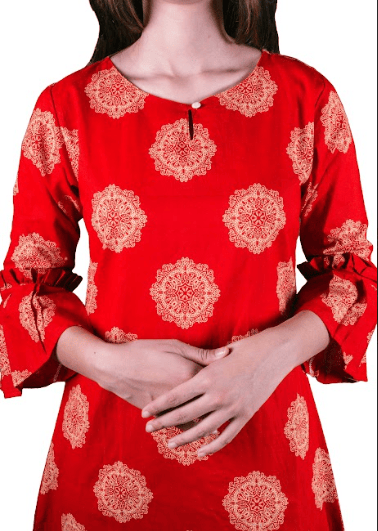 Frill sleeve kurti