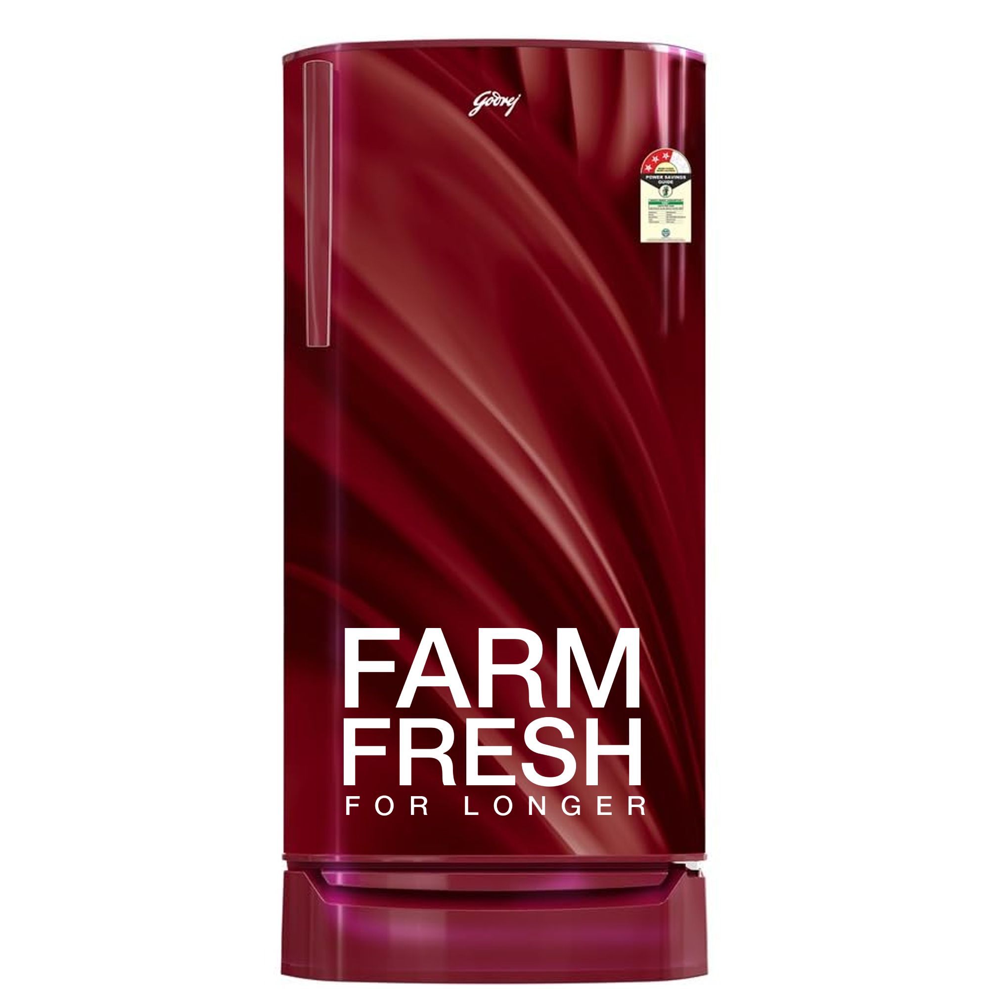 Godrej 180 L 3 Star Farm Fresh Crisper Technology With Jumbo Vegetable Tray Direct Cool Single Door Refrigerator Appliance (RD R190C THF WV WN, Wave Wine)