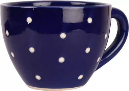 Cup Shaped White Dot Flower Pot