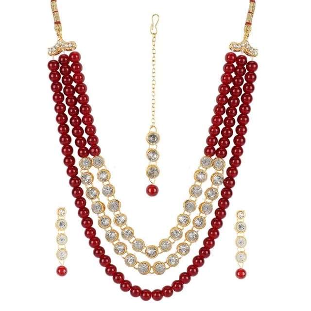 Maroon color clearance jewellery