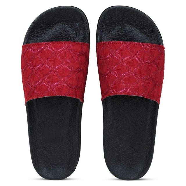 Red discount sliders womens