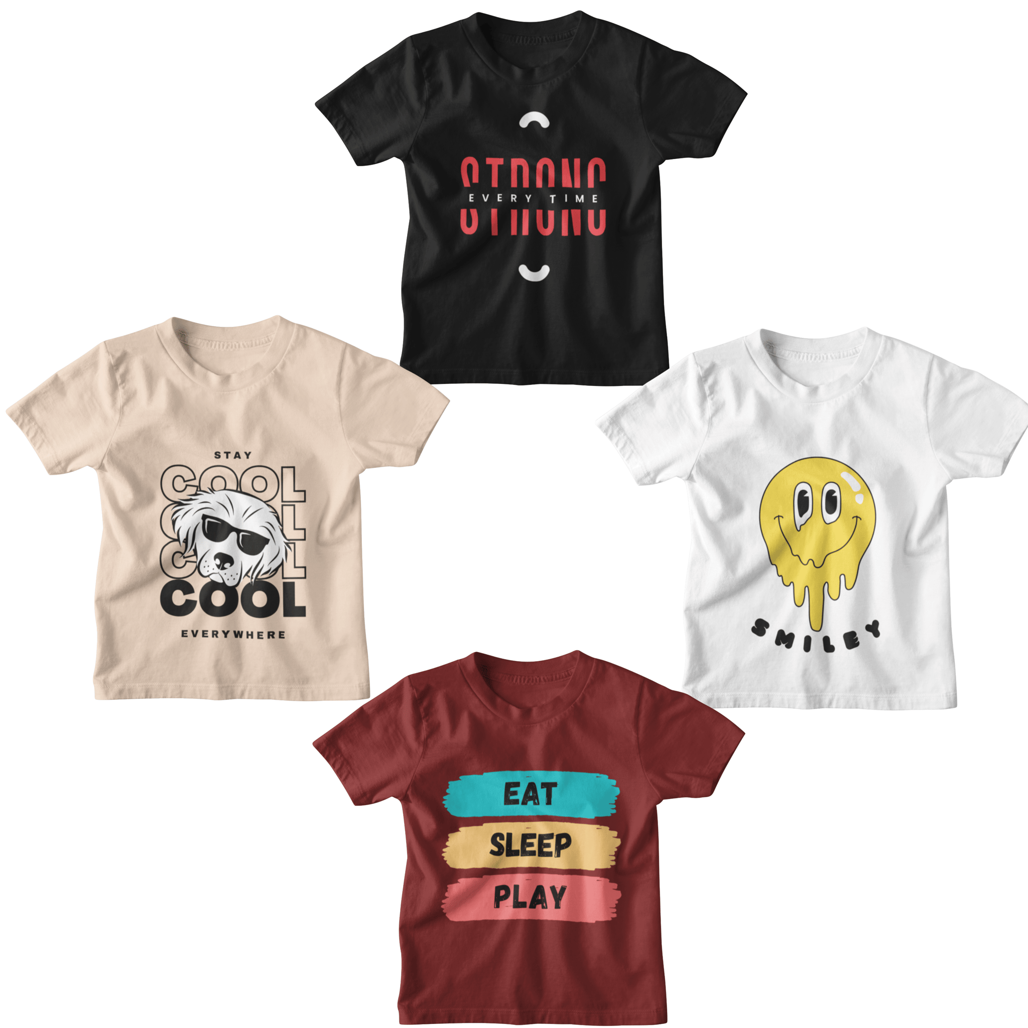 KID'S TRENDS® Kids Clothing Pack of 4 – Expressive Styles for Boys, Girls, and Unisex Adventures!