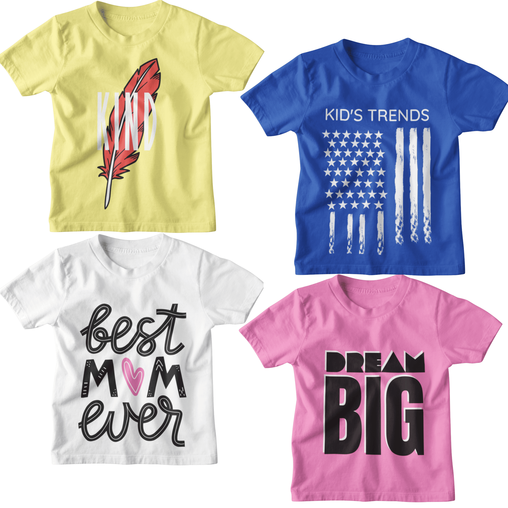 KID'S TRENDS®: Unleash Fashion-forward Fun with Our Kids Clothing Pack of 4 for Boys, Girls, and Unisex Styles!