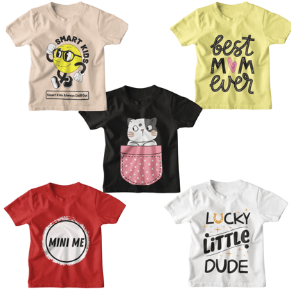"KID'S TRENDS®: Elevate Fashion Play with Unisex Pack of 5 for Boys, Girls, and Trendsetting Kids!"