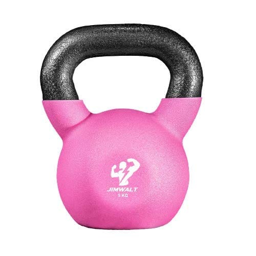 The Indian Made JIMWALT Premium Half Coated Neoprene Kettlebells  (5KG)