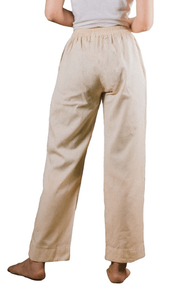 Women's Straight Fit pants -  Beige