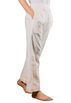 Women's Straight Fit pants - Off-White