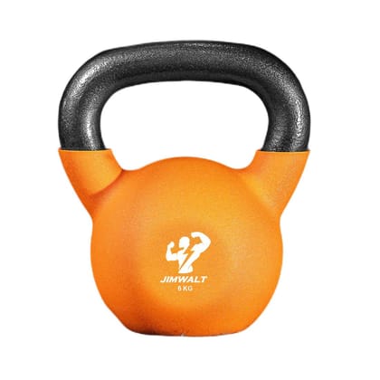 JIMWALT The Indian Made Premium Half Coated Neoprene Kettlebells (6KG)