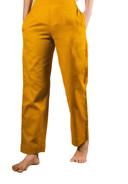 Women's Straight Fit pants - Mustard