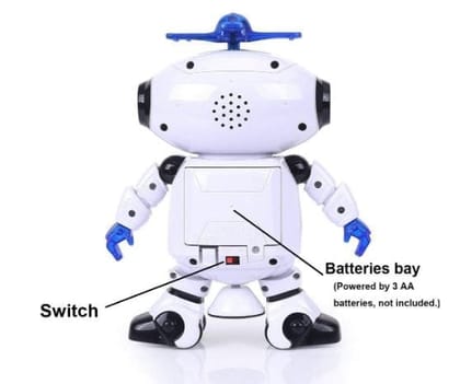 KREMLIN Electronic Walking Dancing Robot Electric Battery Operated Dancing Robots with 3D Lights and Music