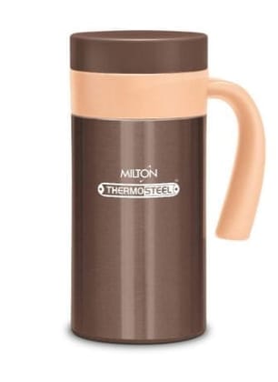 Milton Flagon 400 Thermosteel Hot & Cold Tea Coffee Flask 380 ml Dark Brown