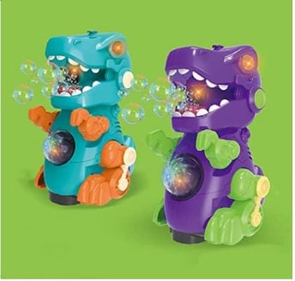 Automatic Bubble Machine for Toddlers, Bubble Maker Dinosaur Toys for Toddlers with Lights Sound Music, Bubble Toys for Boys Girls, Bubble Blower for Kids