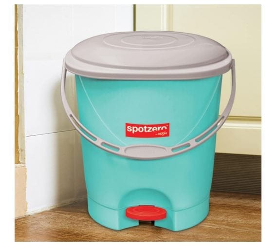 Spotzero By Milton Plastic Sz Clean Up Pedal Bin, 12 litres, Aqua Green