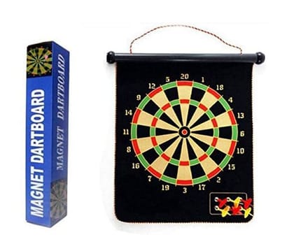 Magnet Dart Board Game for Kids,Double Sided Magnet Dart Board with Darts, Size- 12 Inches (Multicolor)