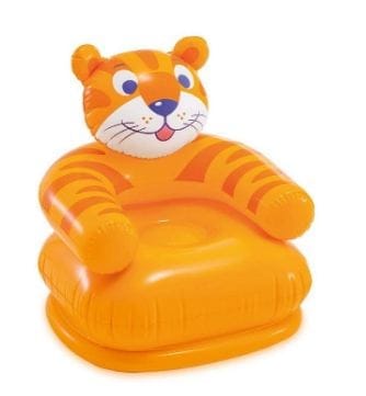 KREMLIN Happy Animal Tiger Chair for Kids Air Filled Inflatable Sofa/Chair Yellow