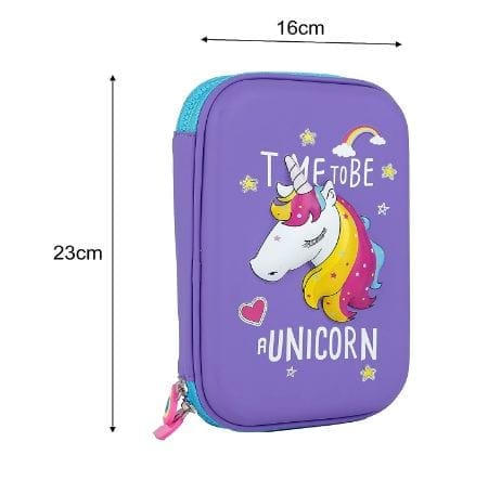 Unicorn Design EVA Cover Pencil Case with Compartments, Pencil