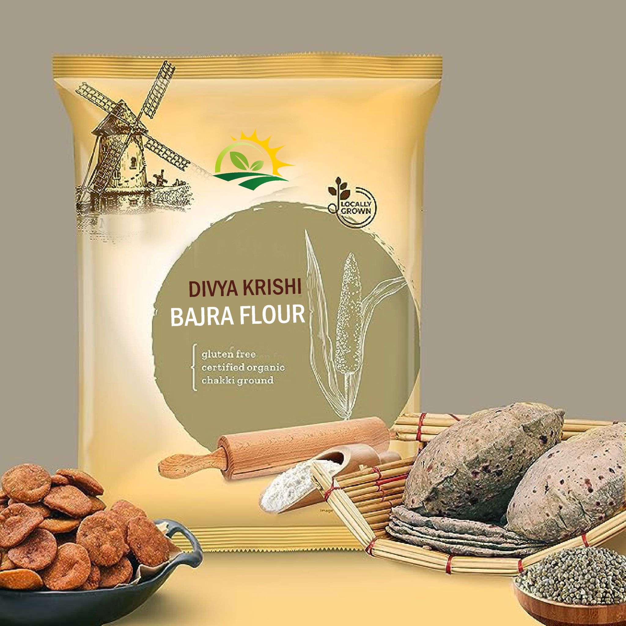 Millet Flour | Naturally Gluten Free | 100% Natural Bajra | 1 kg