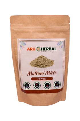 Aru Herbal Multani Mitti Powder for Face Pack and hair mask Fuller's Earth  (175 g)