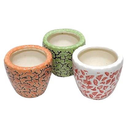 Painted Newly Ceramic Planter Pot Set of 3