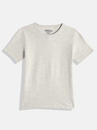 BOYS WHITE CREW NECK T-SHIRT