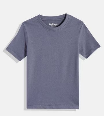 Boys Blue Solid T-shirt