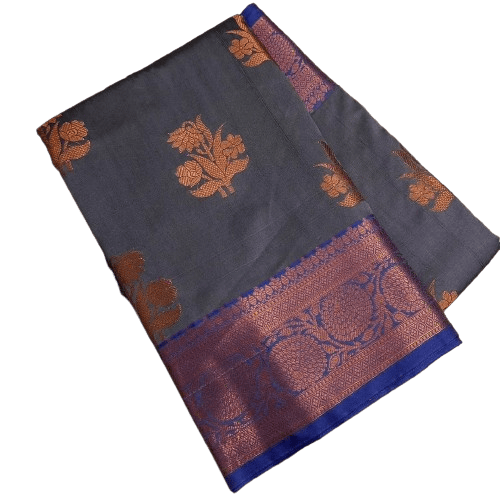 Banarasi Pure Katan Kadhi Butta Silk Multicolour  Saree