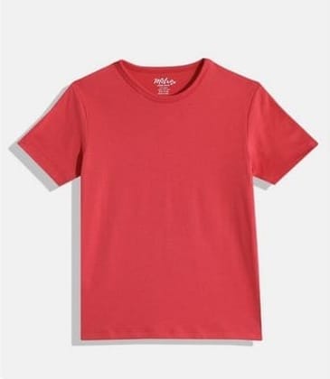 Boys Red Solid T-shirt