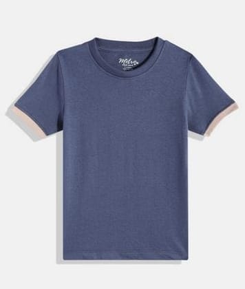 Boys Blue Solid T-shirt