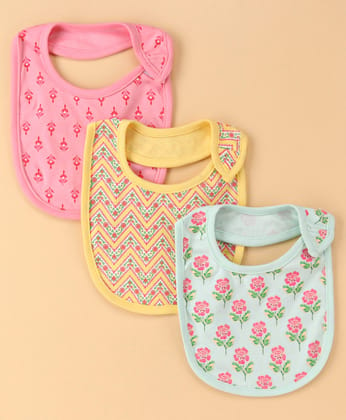 Earthy Touch Bibs Pack Of 3 - Multicolour