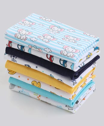 Babyhug 100% Cotton Wash Cloth Pack of 8 - Multicolor