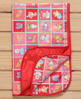 Diaper Changing Mat Printed - Dark Red (Prints May Vary)